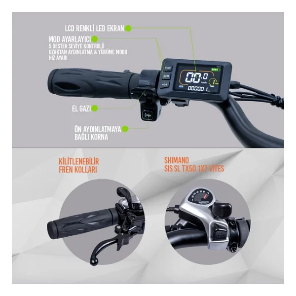 Strada E-Trio 250 W 3 Tekerlekli Elektrikli Bisiklet - Görsel 6