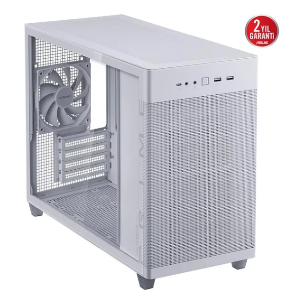 Asus Prime Ap201 Mesh Fanlı Beyaz Micro Atx Bilgisayar Kasası - Görsel 8