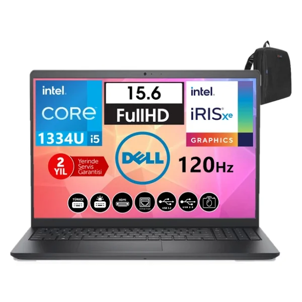 Dell Vostro 3530 Intel Core I5-1334u 64gb 512gb SSD FHD 15.6" 120hz Fredos Wn1611pvnb352017+Zettaçanta - Görsel 3