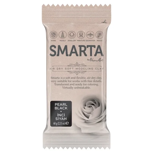Smarta 60 Gr Metalik Siyah İnci Modelleme Hamuru - Görsel 4