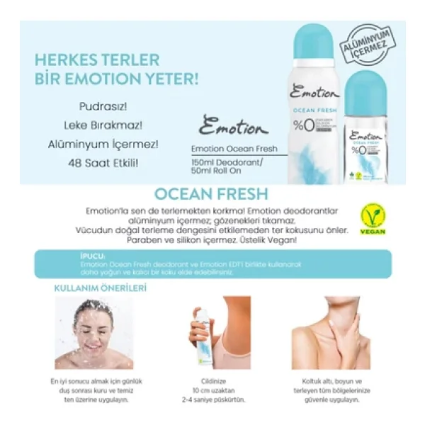 Emotion Ocean Fresh 50 Ml Kadın Roll-On - Görsel 4