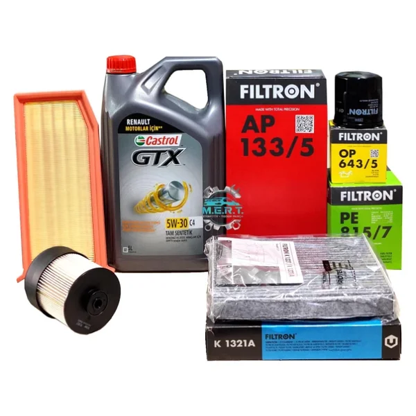 Symbol 1.5 Dci Filtre Bakim Seti + Castrol 5w30 - Görsel 3