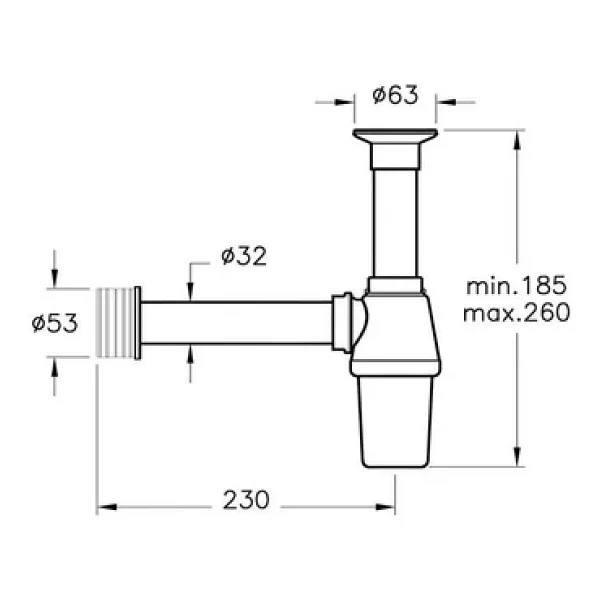 Vitra A45109 Plastik Beyaz Lavabo Sifonu - Görsel 6