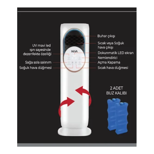 Inova Apollo 1800 W Kumandalı Fanlı Isıtıcı - Görsel 4