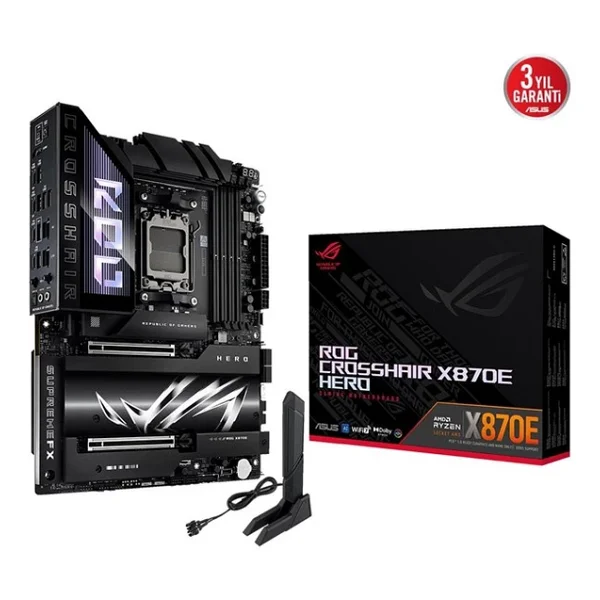 Asus Rog Crosshair X870e Hero AMD Am5 DDR5 Atx Anakart - Görsel 4