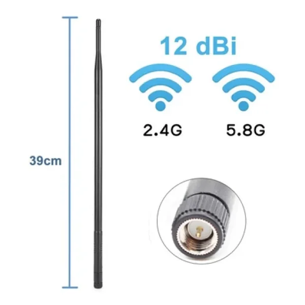 12dbi 39cm Anten Sma Erkek 2.4ghz 5.8ghz Dual Band Rf Gsm Wi-Fi - Görsel 9