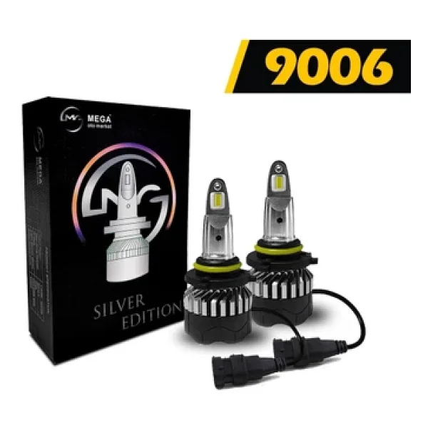 Mega Oto Market Slim LED Silver Edition Xenon Far Lambası Beyaz Renk Csp 9006 Soket Ile Uyumlu - Görsel 2