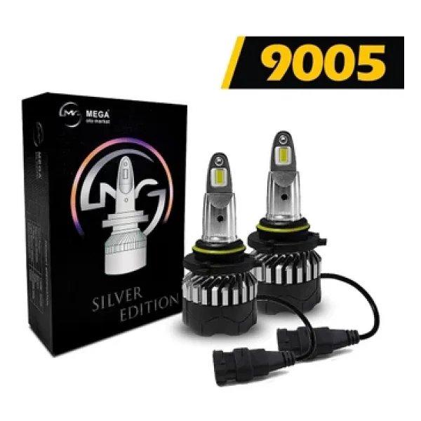 Mega Oto Market Slim LED Silver Edition Xenon Far Lambası Beyaz Renk Csp 9005 Soket Ile Uyumlu - Görsel 2
