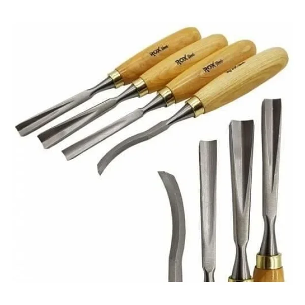 Rox Wood 15399076 4 Parça Ahşap Oyma Seti - Görsel 5