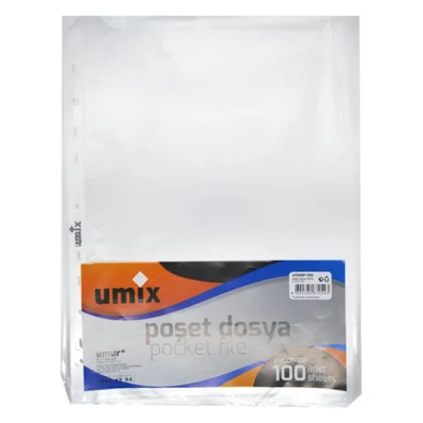 Umix Şeffaf Poşet Dosya 100 Lü (1 Paket) - Görsel 3