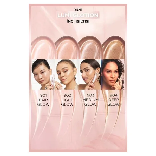 L'oreal Paris Glotion All In One Doğal Işıltı Veren 904 Deep Glow Likit Highlighter - Görsel 8