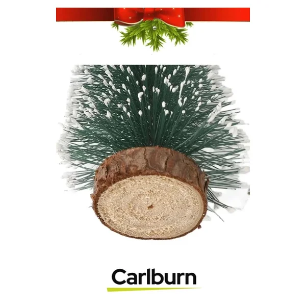 Mini Çam Masaüstü Minyatür Dekorasyon Küçük Süs Kar Yeni Yıl Noel Yapay Sedir Ağacı 15cm 1 Adet - Görsel 5