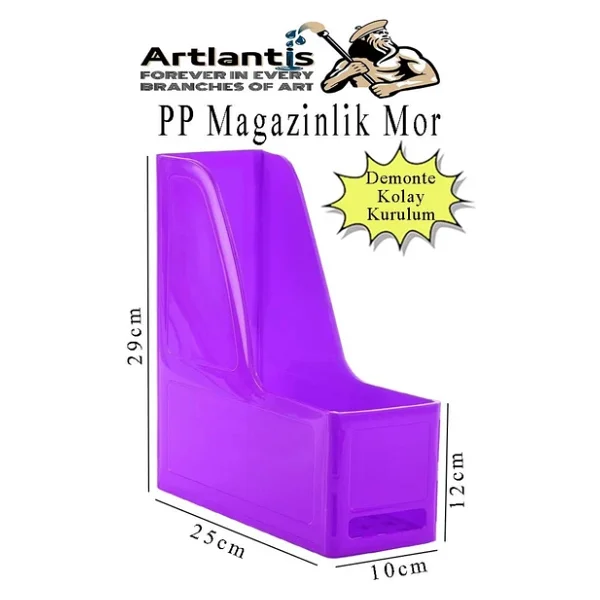 Demonte Plastik Magazinlik 1 Adet Plastik Kutu Klasörü Magazinlik A4 Dosya Ve Masa Düzenleyici Sınıf Ev Ofis - Görsel 9