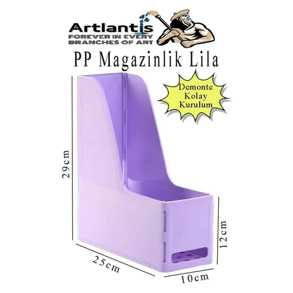 Demonte Plastik Magazinlik 1 Adet Plastik Kutu Klasörü Magazinlik A4 Dosya Ve Masa Düzenleyici Sınıf Ev Ofis - Görsel 7
