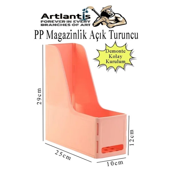 Demonte Plastik Magazinlik 1 Adet Plastik Kutu Klasörü Magazinlik A4 Dosya Ve Masa Düzenleyici Sınıf Ev Ofis - Görsel 3