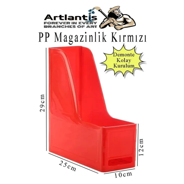 Demonte Plastik Magazinlik 1 Adet Plastik Kutu Klasörü Magazinlik A4 Dosya Ve Masa Düzenleyici Sınıf Ev Ofis - Görsel 6