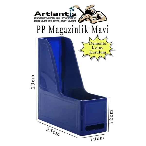 Demonte Plastik Magazinlik 1 Adet Plastik Kutu Klasörü Magazinlik A4 Dosya Ve Masa Düzenleyici Sınıf Ev Ofis - Görsel 8