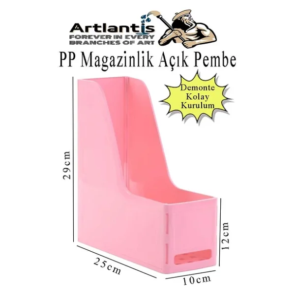 Demonte Plastik Magazinlik 1 Adet Plastik Kutu Klasörü Magazinlik A4 Dosya Ve Masa Düzenleyici Sınıf Ev Ofis - Görsel 2