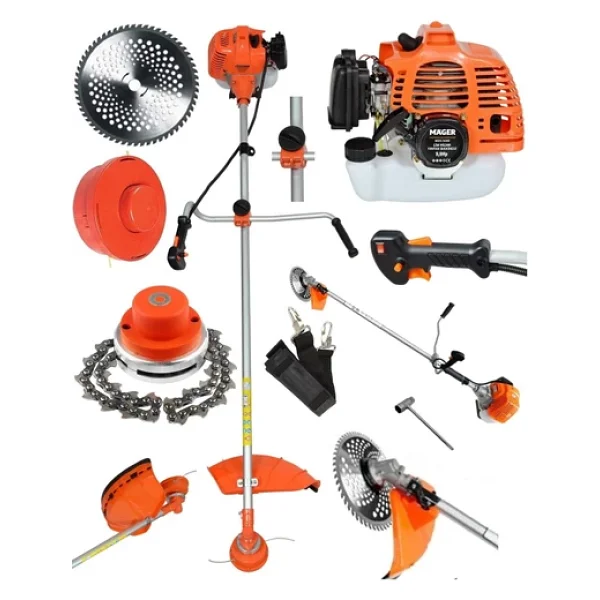Mager Benzinli Yan Tip 52 Cc Tırpan Capa Canavar Başlık Çim Çalı Çırpı Biçme Makinesi - Görsel 2