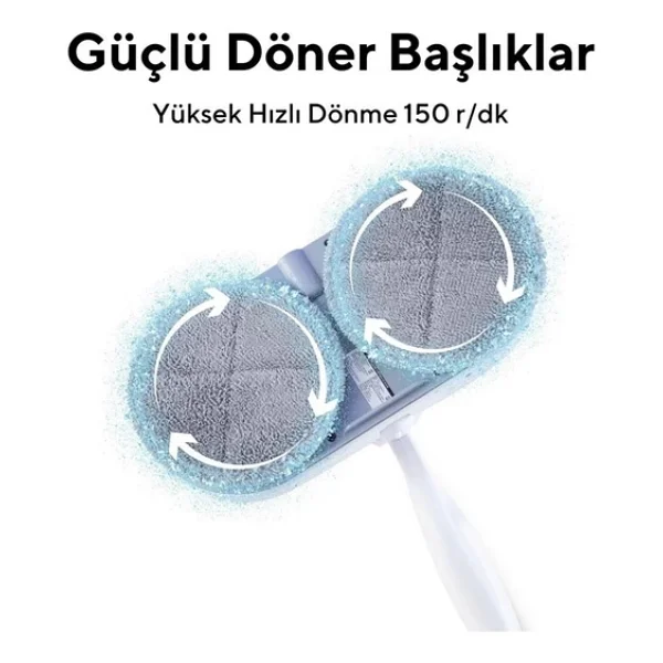 Kumtel Hwsm-01 Kablosuz Şarjlı Mop - Görsel 5