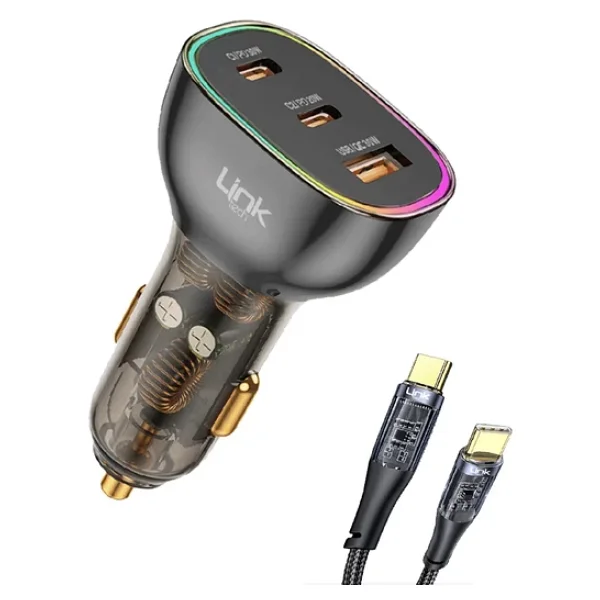 Linktech C508 80 W Type-C Kablolu Hızlı Araç Şarj Aleti - Görsel 5