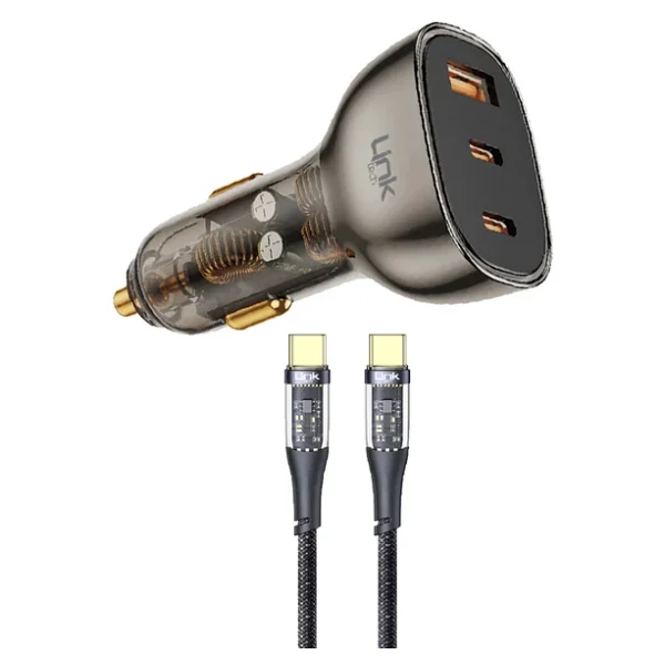 Linktech C508 80 W Type-C Kablolu Hızlı Araç Şarj Aleti - Görsel 6