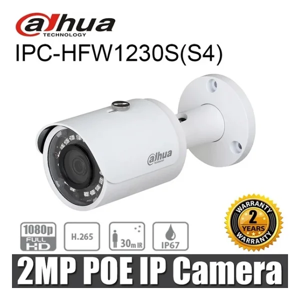 Dahua Ipc-Hfw1230s-S-0360b-S4 Bullet 2 Mp 3.6mm Lens Gece Görüşlü Ip Güvenlik Kamerası - Görsel 3