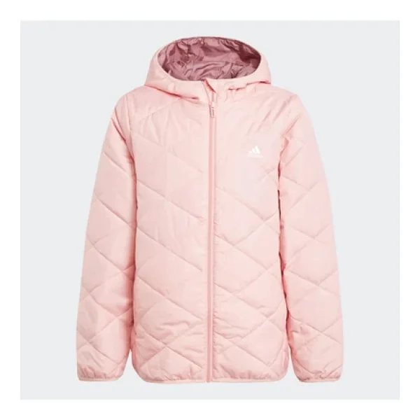 Adidas Light Padded Jf4344 Kapüşonlu Pembe Çocuk Şişme Mont - Görsel 3