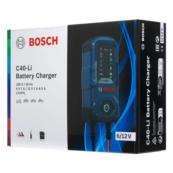 Bosch C40 Lİ 6/12 V 5 A Akü Şarj Cihazı - Görsel 10