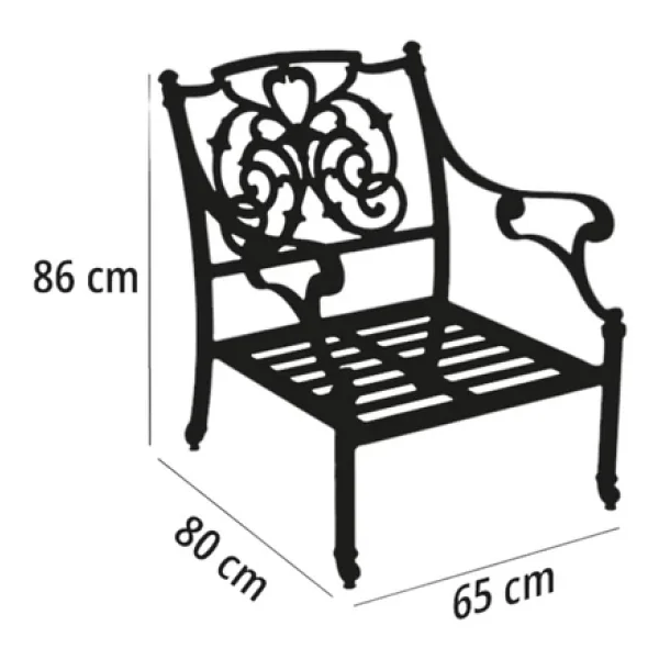 Rehome Aden 3+3+1+1 Alüminyum Döküm Bahçe & Balkon Takımı - Görsel 5