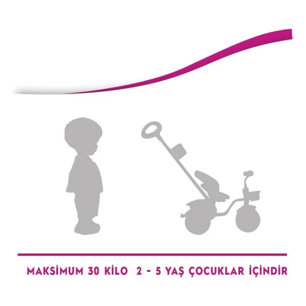 Moonybaby Mb504 Trend Bike Fuşya 3 Tekerlekli Bisiklet - Görsel 8