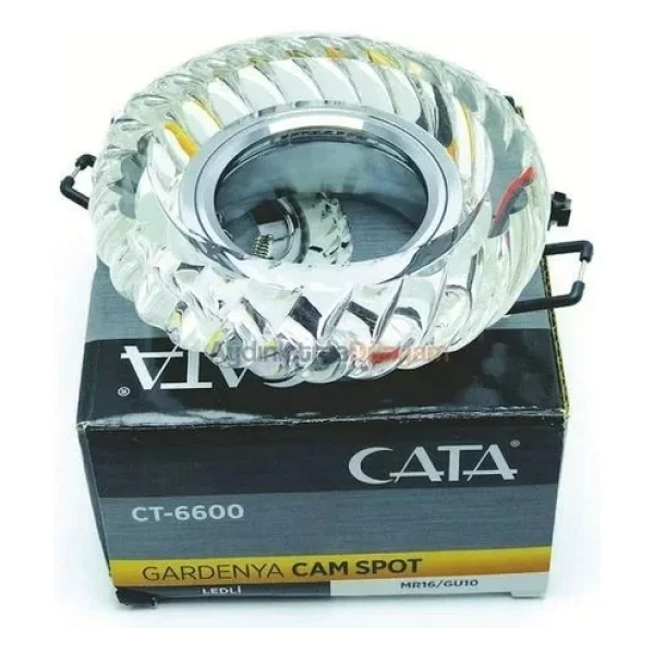 Cata Gardenya Dekoratif Cam Spot Yuvarlak Kristal Krom 3w Efektli 4000k Gu10 (Duy Ampul Hariç) - Görsel 3
