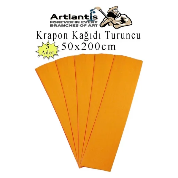 Krapon Kağıdı 50x200 Cm 5 Adet Renkli Grapon Kağıdı Okul Sınıf Etkinlik Kreş Okul Öncesi Kırapon Grafon - Görsel 7