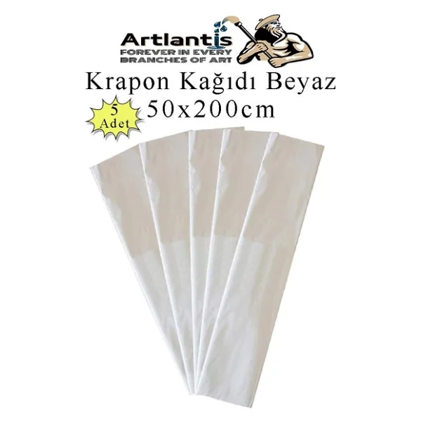 Krapon Kağıdı 50x200 Cm 5 Adet Renkli Grapon Kağıdı Okul Sınıf Etkinlik Kreş Okul Öncesi Kırapon Grafon - Görsel 9