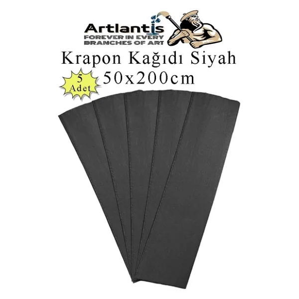 Krapon Kağıdı 50x200 Cm 5 Adet Renkli Grapon Kağıdı Okul Sınıf Etkinlik Kreş Okul Öncesi Kırapon Grafon - Görsel 6