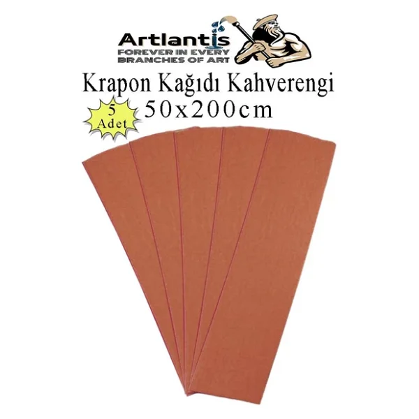 Krapon Kağıdı 50x200 Cm 5 Adet Renkli Grapon Kağıdı Okul Sınıf Etkinlik Kreş Okul Öncesi Kırapon Grafon - Görsel 10