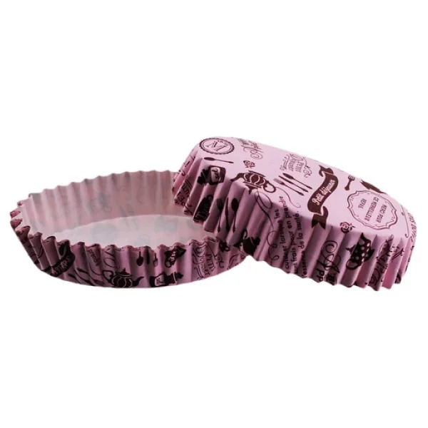 Cupcake Kalıbı Pet Kapsül Oval Mutfak Desenli Kek Kalıbı (100 Adet) F11 - Görsel 3