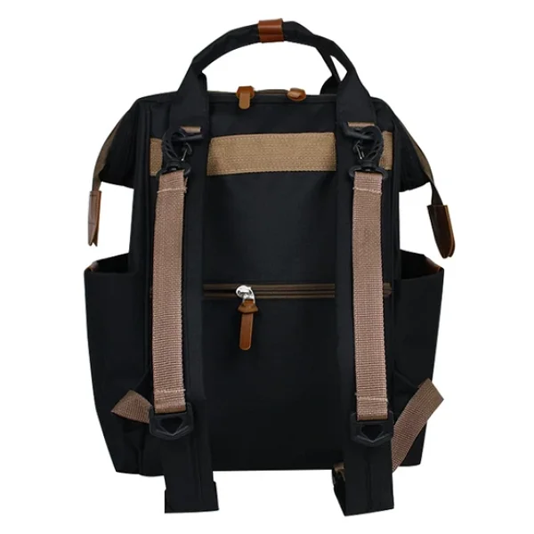 Stylo Monaco Baby Bag Baskılı Siyah Anne Bebek Bakım Sırt Çantası - Görsel 3