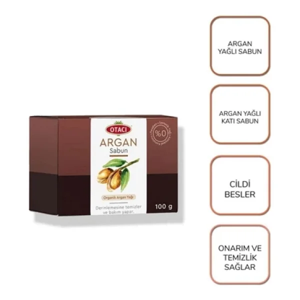 Otacı Organik Argan 100 Gr 3 Adet Sabun - Görsel 5