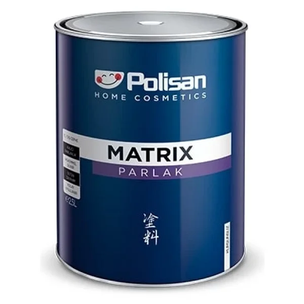 Polisan Matrix Parlak Sentetik Boya Siyah 15 Lt - Görsel 3