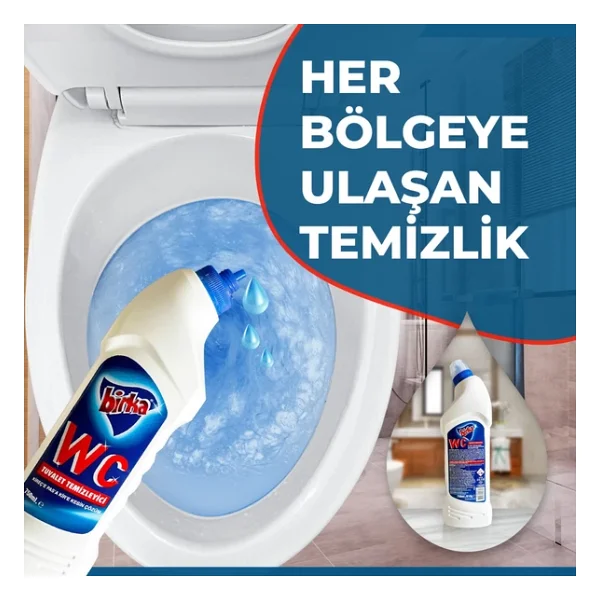 Birka Wc Tuvalet Ve Pisuvar Temizleyici 15 Adet X 750 Ml - Güçlü Pas Ve Kireç Çözücü, Tuvalet Hijyeninde Üstün Performans - Görsel 3