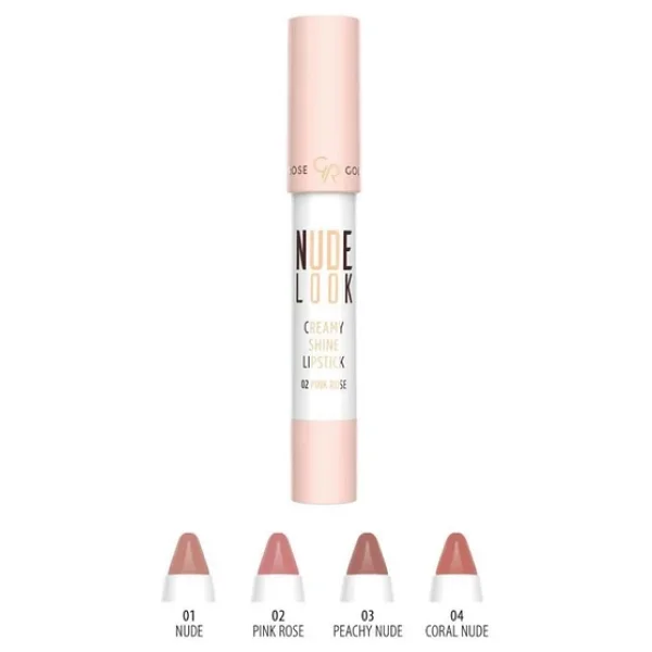 Golden Rose Nude Look Kremsi Işıltılı 02 Pink Rose Kalem Ruj - Görsel 4