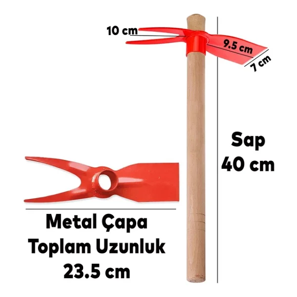 Eltos Ec002 Saplı Çatal Çapa Bahçe El Çapası 40 Cm - Görsel 4