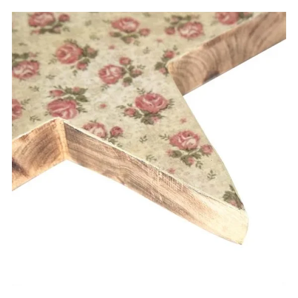 Vitale Şiva Çiçek Desenli Dekoratif Yıldız Krem 25x4 cm AK.FQ0017-K - Görsel 3