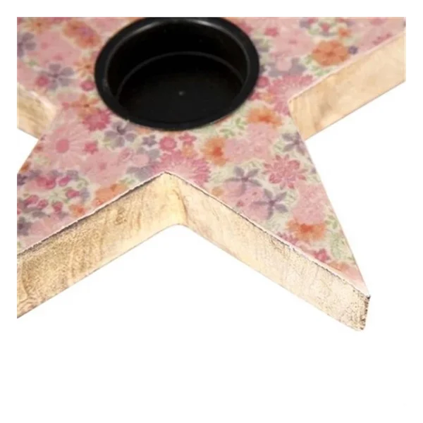 Vitale Şiva Çiçek Desenli Yıldız T-Light Pembe 17x4 Cm Ak.Fq0011 - Görsel 5