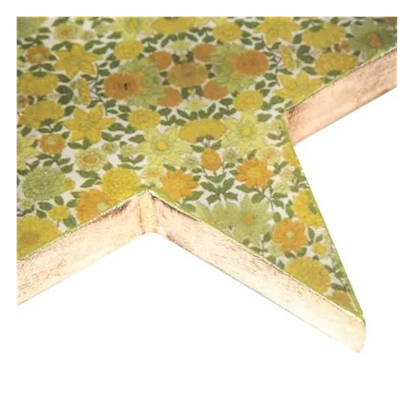 Vitale Siva Cicek Desenli Dekoratif Yildiz Yesil 25x4 Cm Ak.Fq0017-Y - Görsel 6