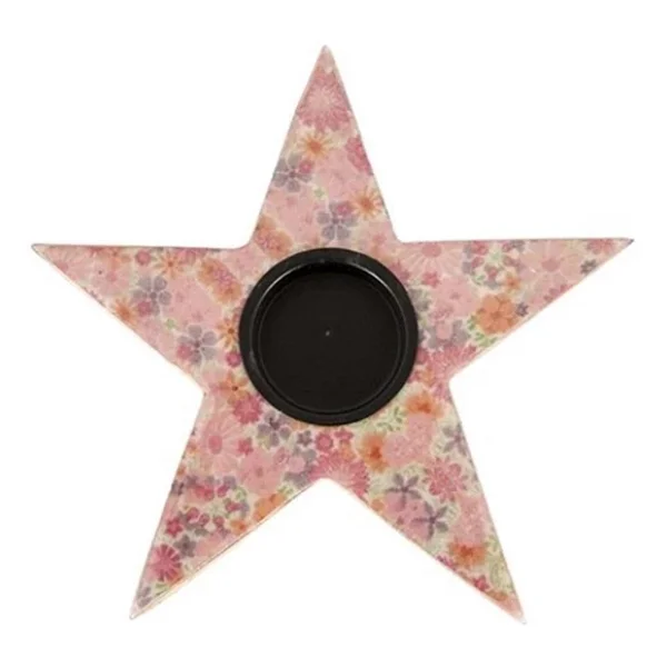 Vitale Şiva Çiçek Desenli Yıldız T-Light Pembe 17x4 Cm Ak.Fq0011 - Görsel 4