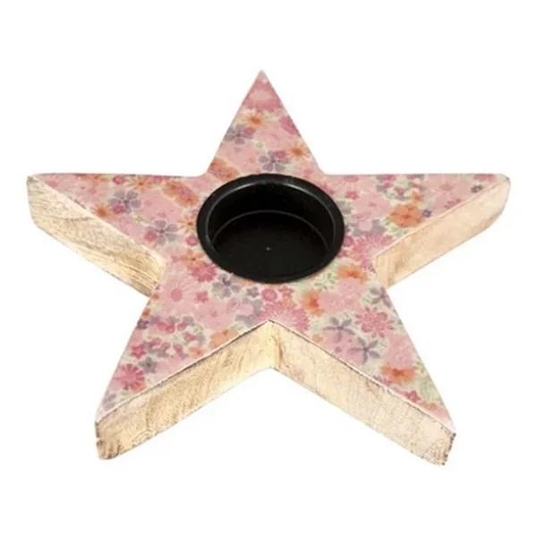 Vitale Şiva Çiçek Desenli Yıldız T-Light Pembe 17x4 Cm Ak.Fq0011 - Görsel 6