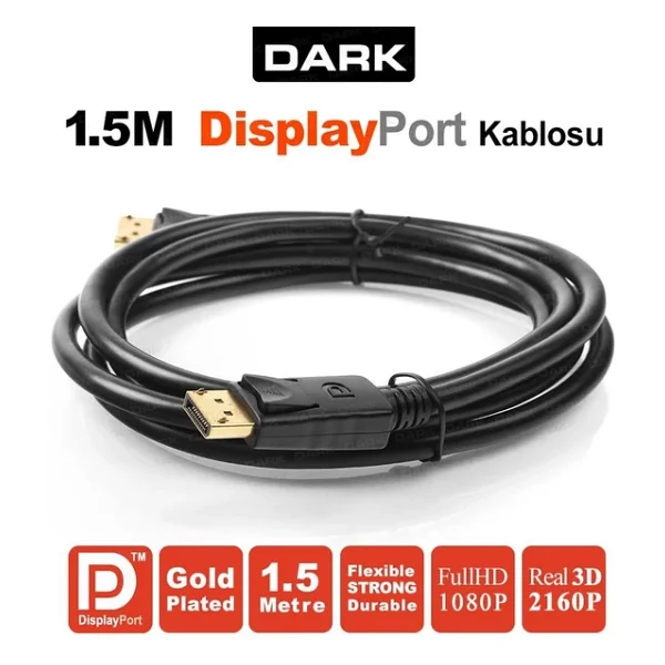 Dark Dk-Cb-Dpl150 1.5 M Displayport Kablo - Görsel 4