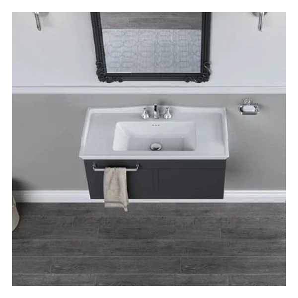 Turkuaz Seramik Cerastyle Kapadokya 100x48 Cm Etajerli Lavabo - Görsel 6